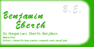 benjamin eberth business card
